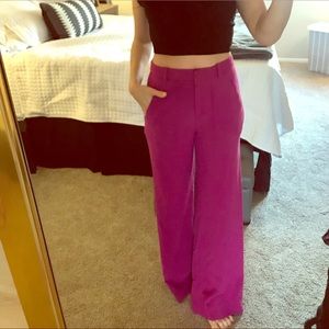 Hot pink BCBG wide leg trousers